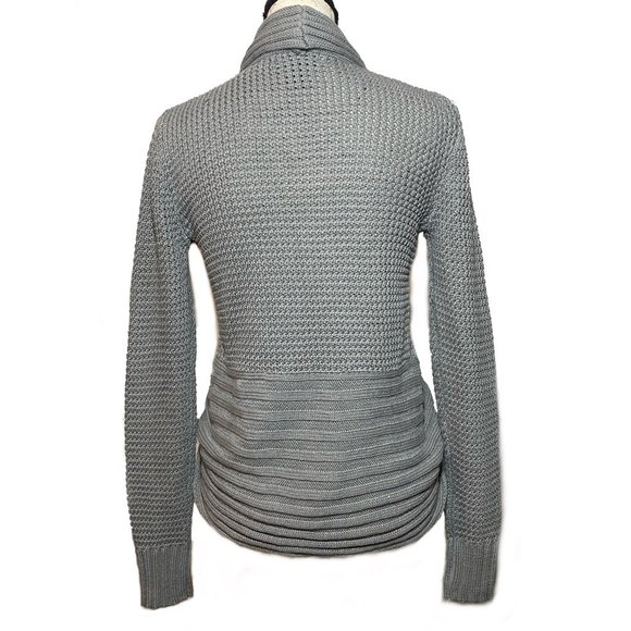 Attention Gray Knit Long Sleeve Cardigan Size Small - Picture 3 of 7